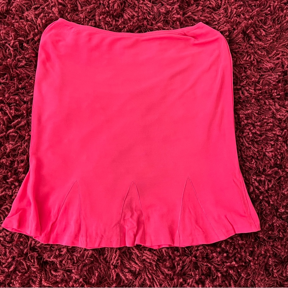 Diane Von Furstenberg DVF VIVID PINK SKIRT SZ 6